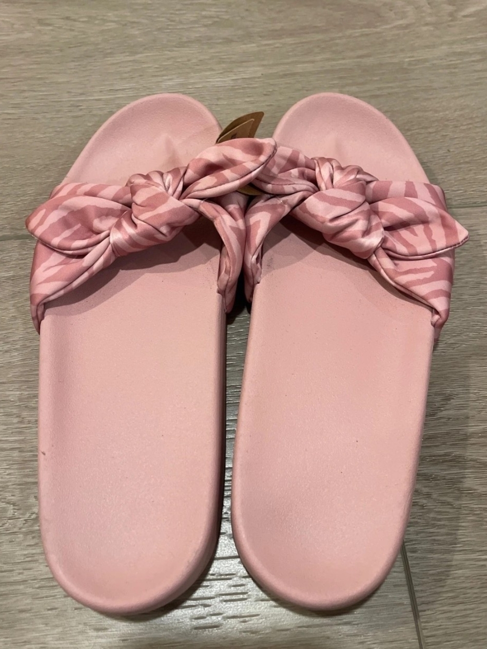 Pink Knot-Top Slide Sandals Size 8